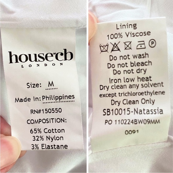 NEW House of CB Natassia Dress White Medium - Picture 17 of 17